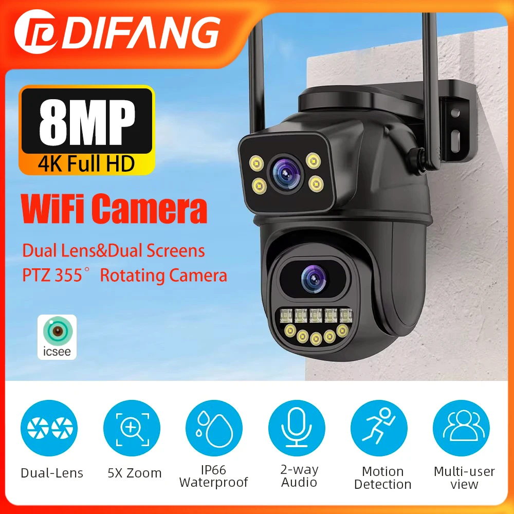 8mp-wifi-ptz-355-°-回転式カメラ-5倍ズーム-デュアルレンズ-2画面-ワイヤレスセキュリティカメラ-24時間365日録画-動体検知-双方向音声