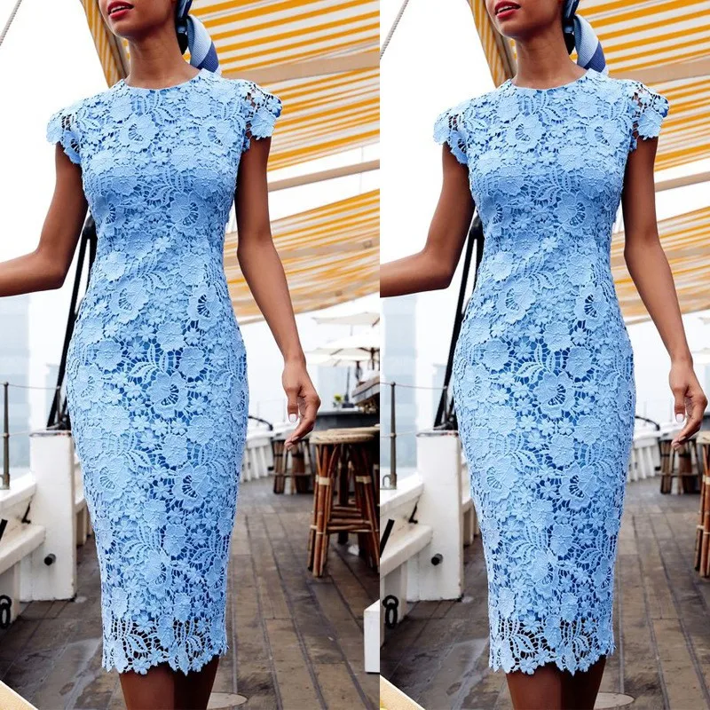 

Spring Women's Clothing Sleeveless Neck Midi Dress For Elegant Floral Print Straight Cut Polyester Blend