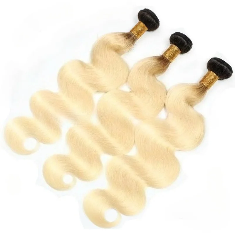 고품질 T1B613Blonde 인간의 머리카락 바디 웨이브 번들 자연스럽게 흐르는 부드러운 촉감 오래 지속되는 통기성과 편안함
