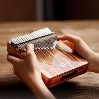 Hluru 17 21 Key Kalimba Thumb Piano High Quality Wood Kalimba 17 21 Key Finger Piano Beginners Portable Music Instrument