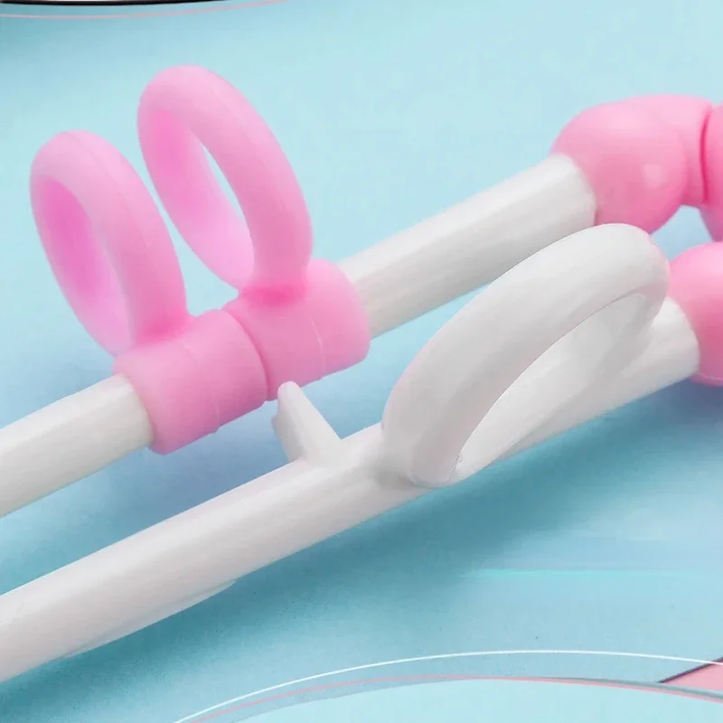 1 Pair Easy Use Children Learning Chopstick Beginner Kids Chopsticks Cute Cat Children Chopsticks Plastic Child Tableware