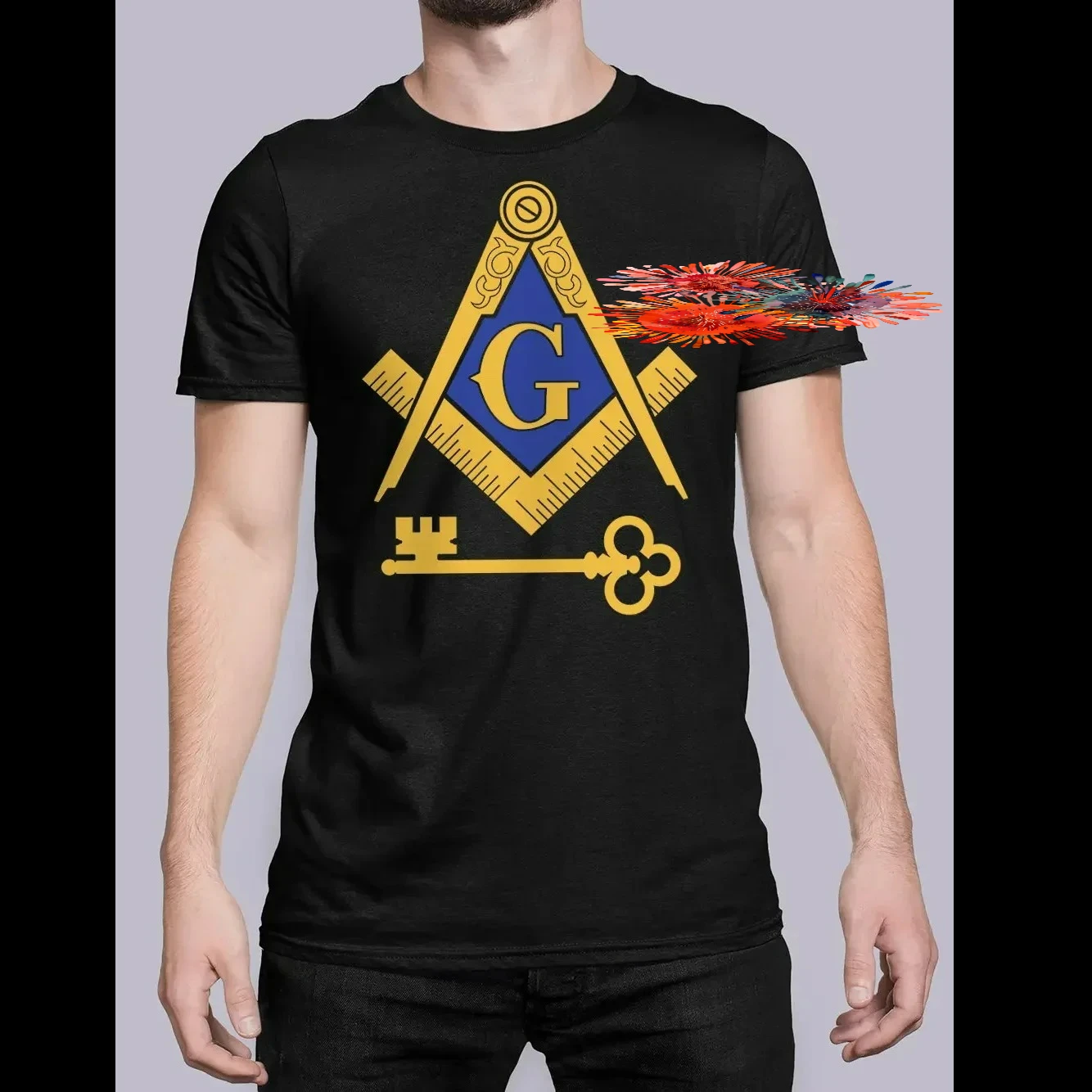Freemason Square & Compass Symbol International Masons T-Shirt 100% Cotton O-Neck Short Sleeve Casual Mens T-shirt Size S-3XL