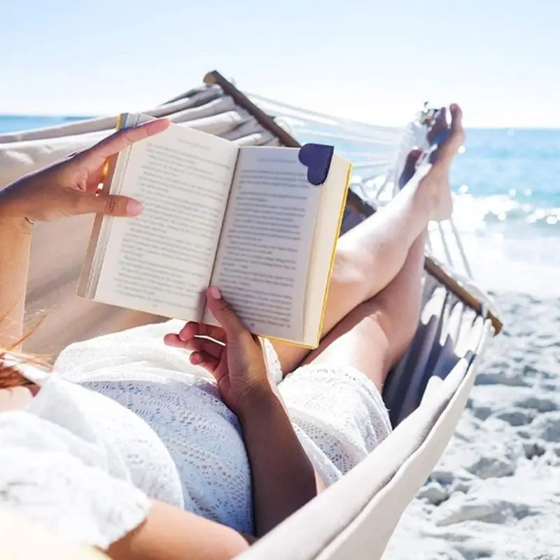 g8ta 절묘한 심장 가죽 책갈피 북 페이지 페이지 코너 클립 페이지 구분 선물 책갈피 책 책장 애호가 남성 남성용