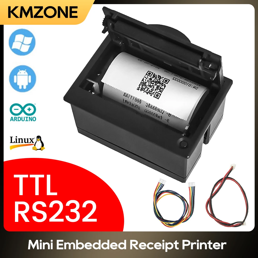 Mini 58mm Panel Embedded Thermal Printer with Interface RS232 TTL USB for Receipt Ticket Bill Printing ESC POS Android