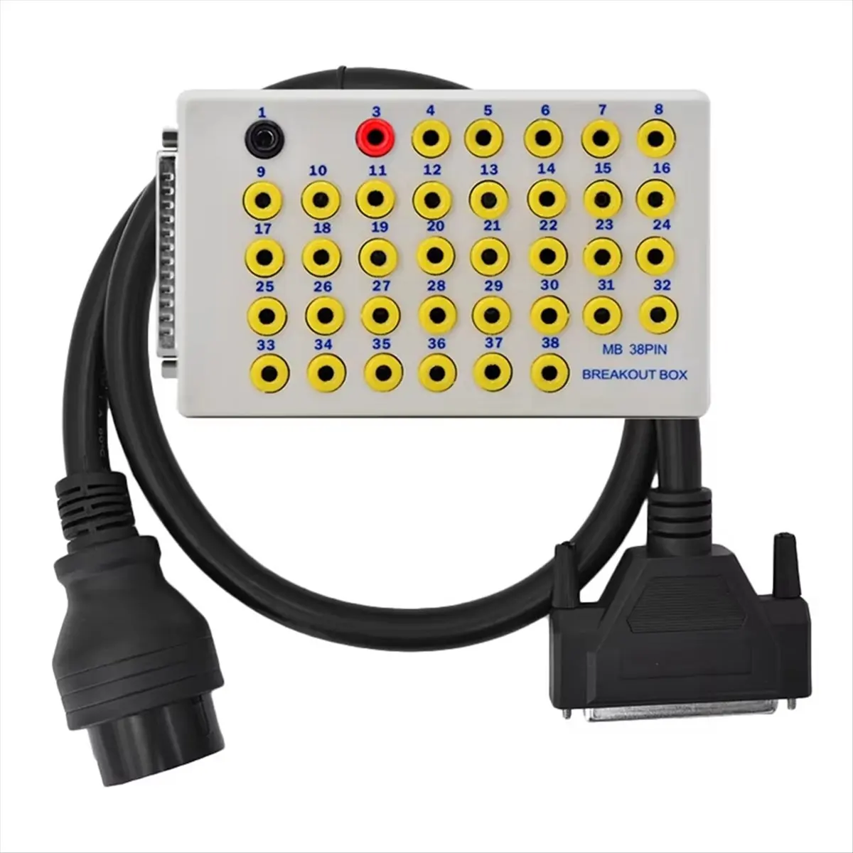 ABNH New 38 Pin OBD Breakout Box OBD2 Line Signal Tester Protocol Detectors CAN Data Link Diagnostic Tool for Car