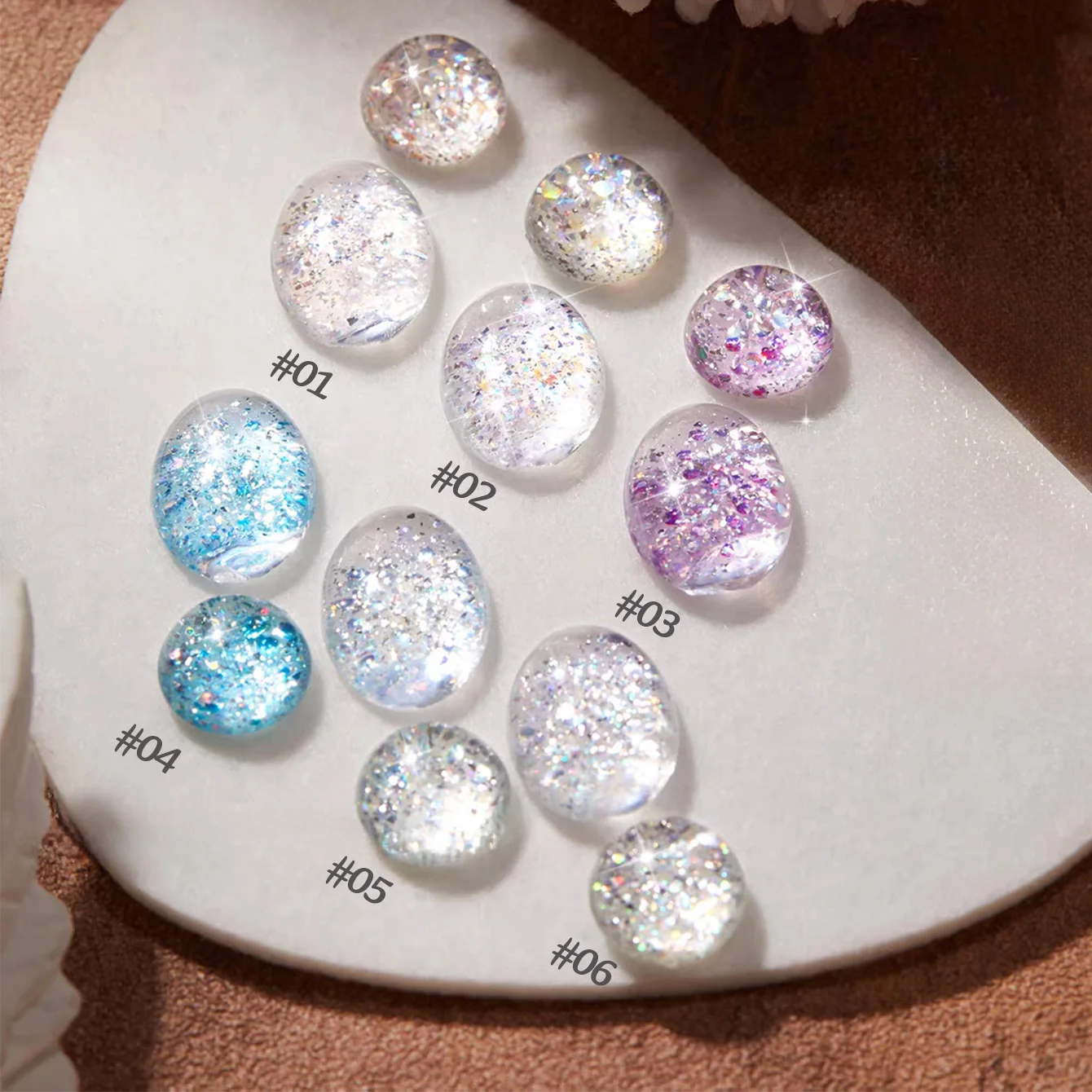 

1-12pcs WS Bubble Iced Tea Series Sequin Gel Nail Polish Summer Popular Super Flash Whitening Nail Phototherapy Gel Nail Art