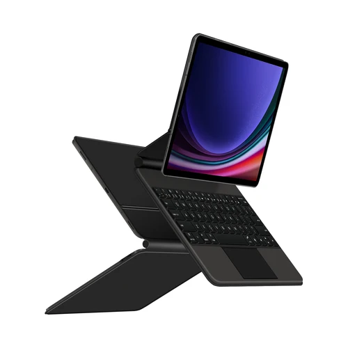 Imagen 2 del producto Teclado mágico HUWEI para Samsung Galaxy Tab S9 FE Plus S7 FE S8 Plus, funda inteligente para tableta de 12,4 "", teclado portugués, español y coreano