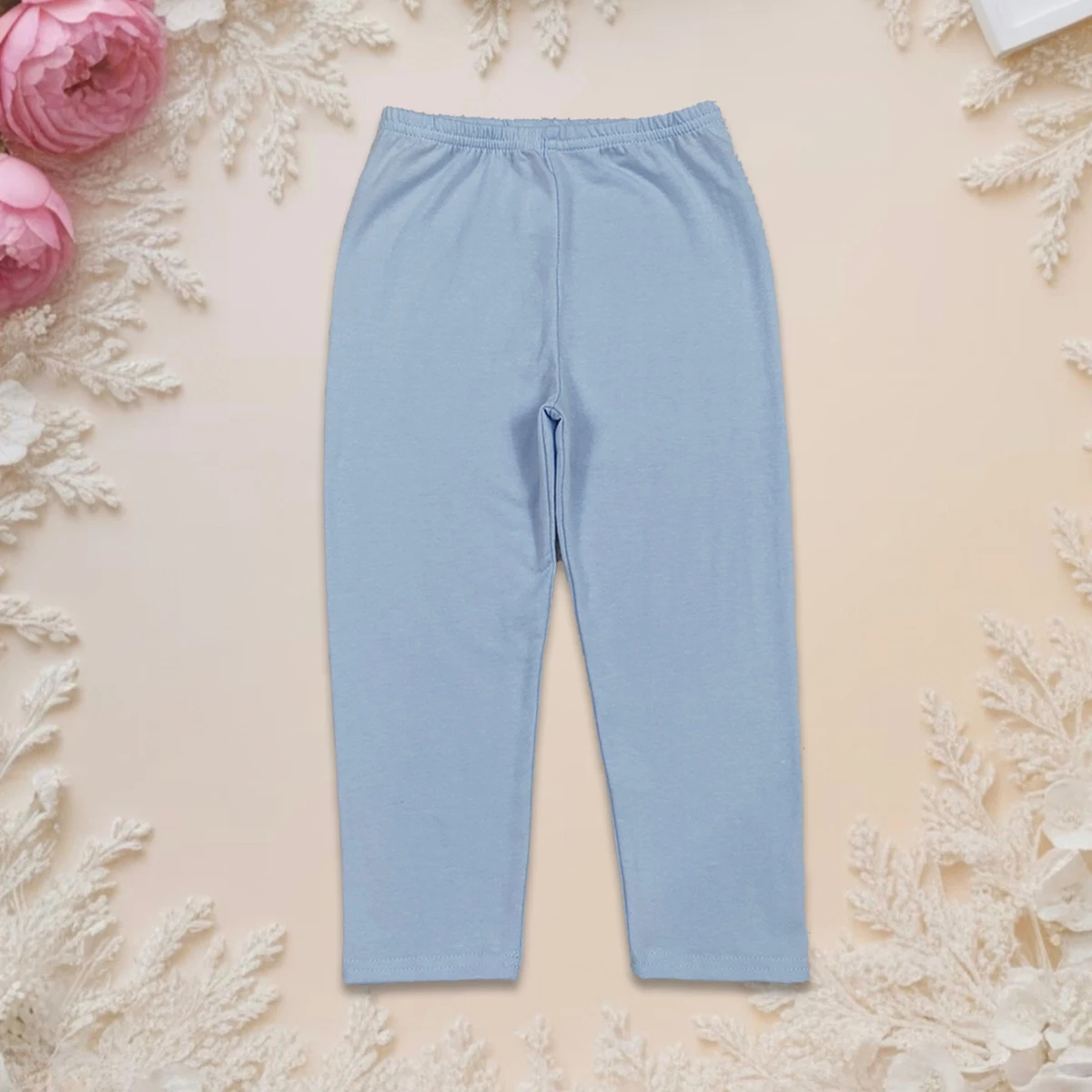 

Hot Sale Toddler Baby Girls Legging Pants Clothes Cute Blue Cotton Trouser Kids Clothing Elastic Waist Soft Stretchy Casual Wear