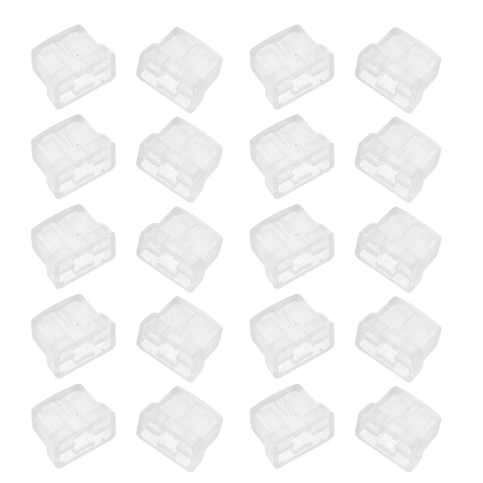 20Pcs Clear Audio Mixer Fader Cap Replacement Smooth Plastic Transparent Console Switch Cap for Mixing Board Control