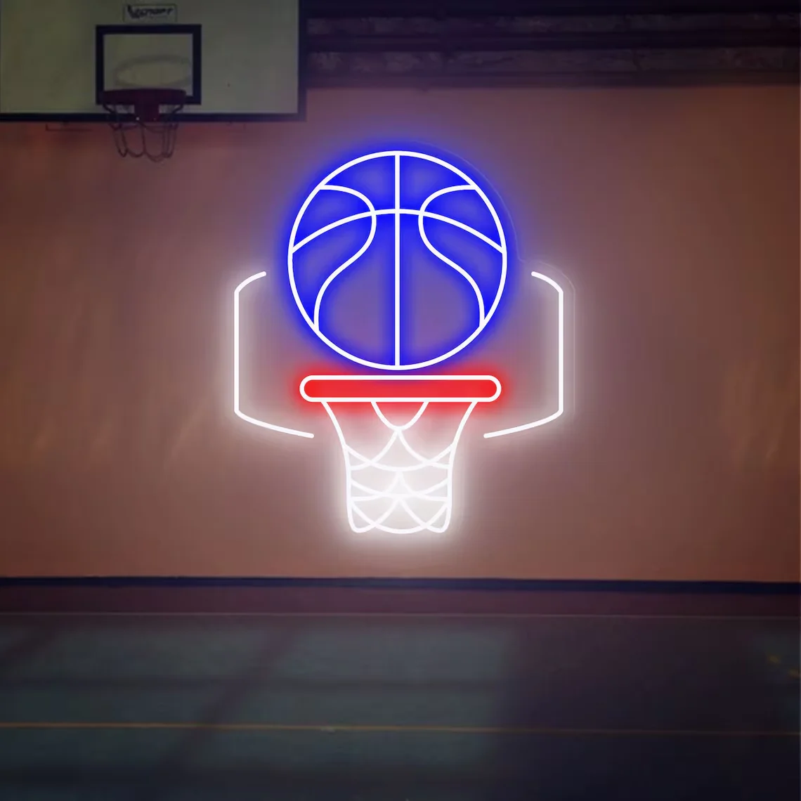 Custom Basketball Hook Neon Sign Personalized Neon Sign Bedroom for Kids Home Wall Decor Art Club Decor Neon Sign Gift