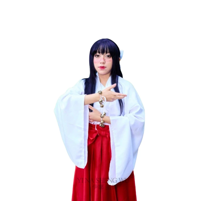 Cosplay An Songstress, White and Red Japanese Anime Long Dress Costume, Used for Anime Exhibitions and Holiday Gatherings