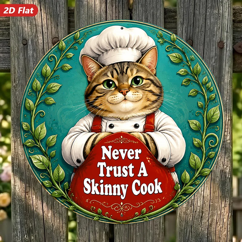 Home Cooking Quotes - 2D Flat, 1pc Never Trust Skinny