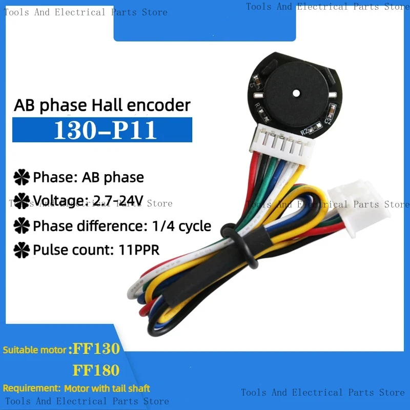 Rotating Hall Magnetic Encoder 180 AB Phase 130 Motor Code Disk Speed Sensor 130-P11