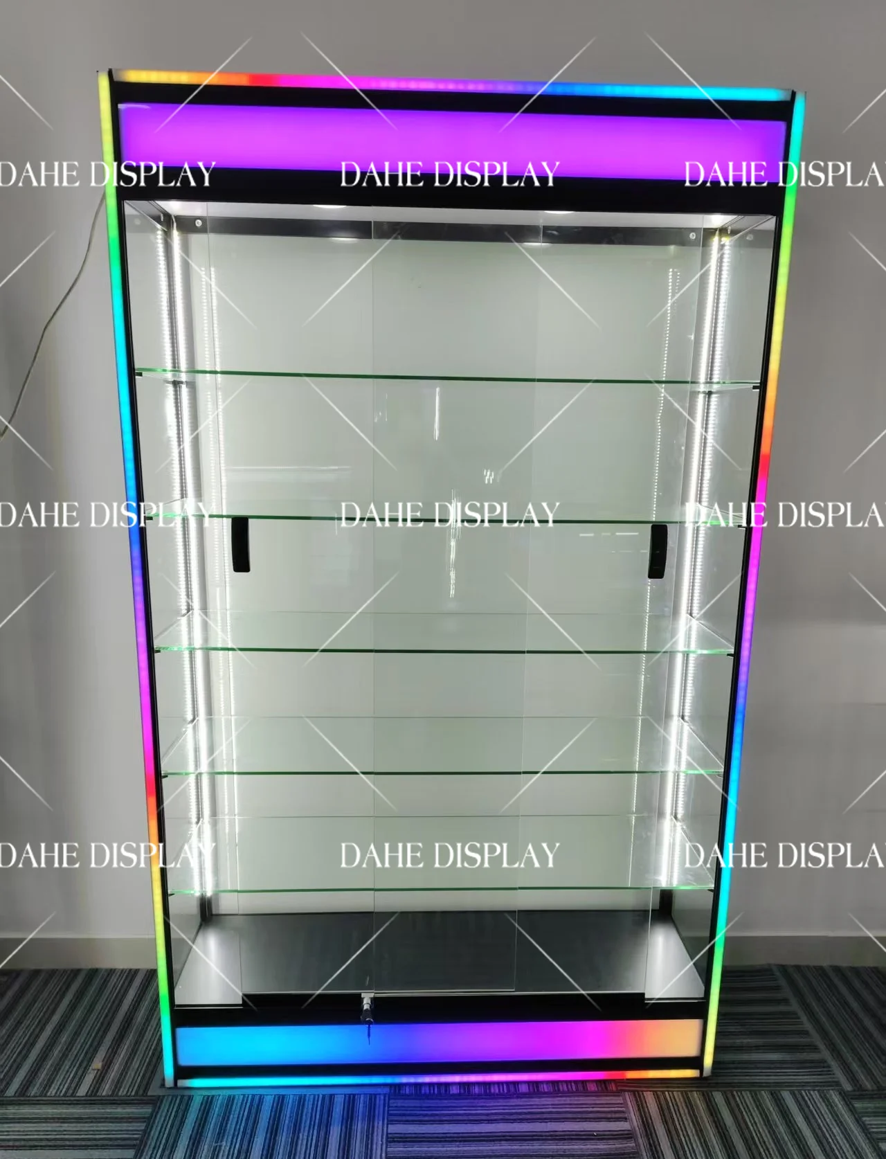 ตู้โชว์สินค้าแบบโมเดิร์นสำหรับธุรกิจ ตู้โชว์เครื่องประดับ ตู้โชว์ร้านขายยาสูบ ตู้โชว์โครงอะลูมิเนียม ตู้โชว์กระจก