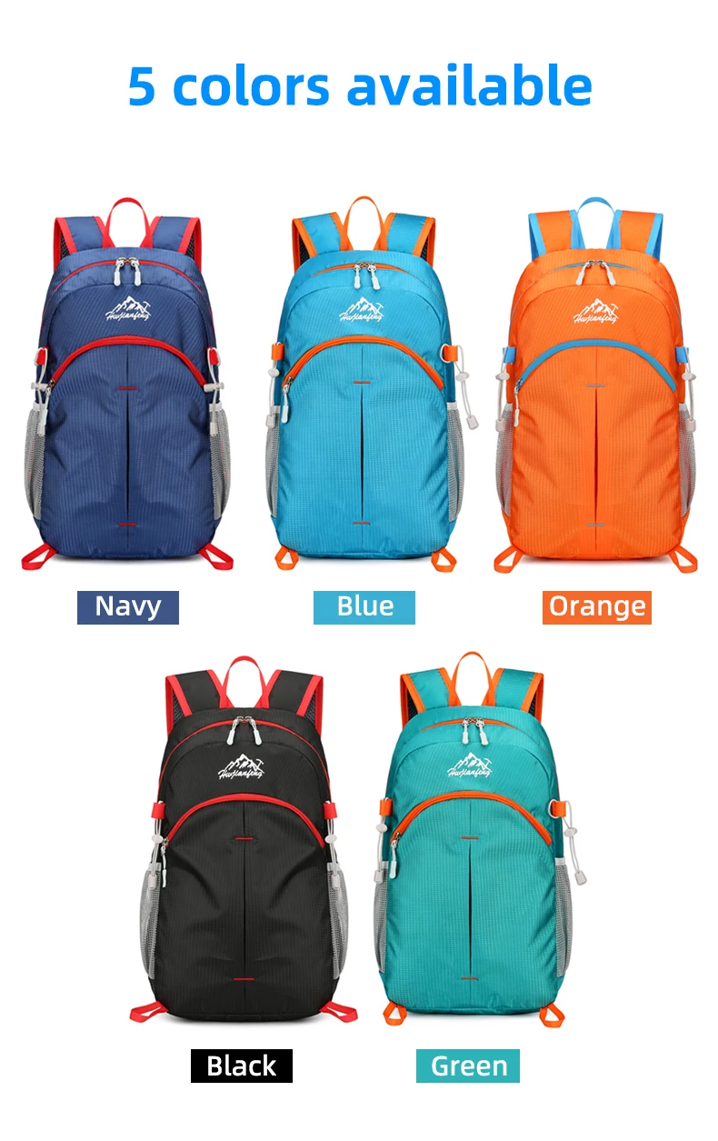 18L Tragbare Faltbare Rucksack Klapp Bergsteigen Tasche Ultraleicht Outdoor Klettern Radfahren Reise Knapsack Wandern Daypack Gipfelpaket wasserdicht verschleißfest Bodybuilding Yoga hohe Kapazität – Detail 5