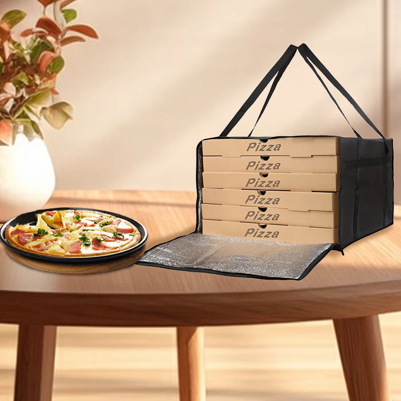 Pizza Delivery Bag For Takeaway Thermal Insulated Lunch Bag Picnic Basket Ice Drink Box Portable Waterproof Food Bag