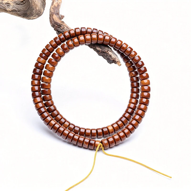 100pcs Natural Palm Fruit Kuka Material Natural Color Loose Beads - 4mm 7mm Spacers, Decorative Beads for DIY Jewelry Making