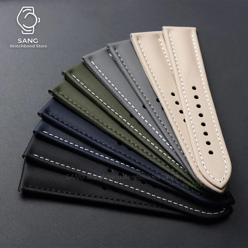 18mm 19mm 21mm 20mm 22mm Quick Release Sailcloth Strap Butterfly Buckle Watches Band Men Women Waterproof Canvas Nylon Bracelets