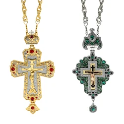 Europe and America Religion Christian Necklace Good Friday Jesus Cross Pendant Long Chains Religious Faith Jewelry God Gifts