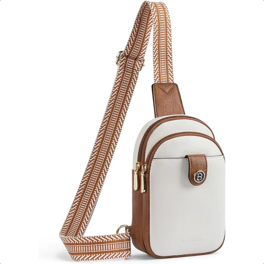 

BOSTANTEN Small Sling Bag Crossbody Bags for Women Trendy Crossbody Purse Leather Chest Bag