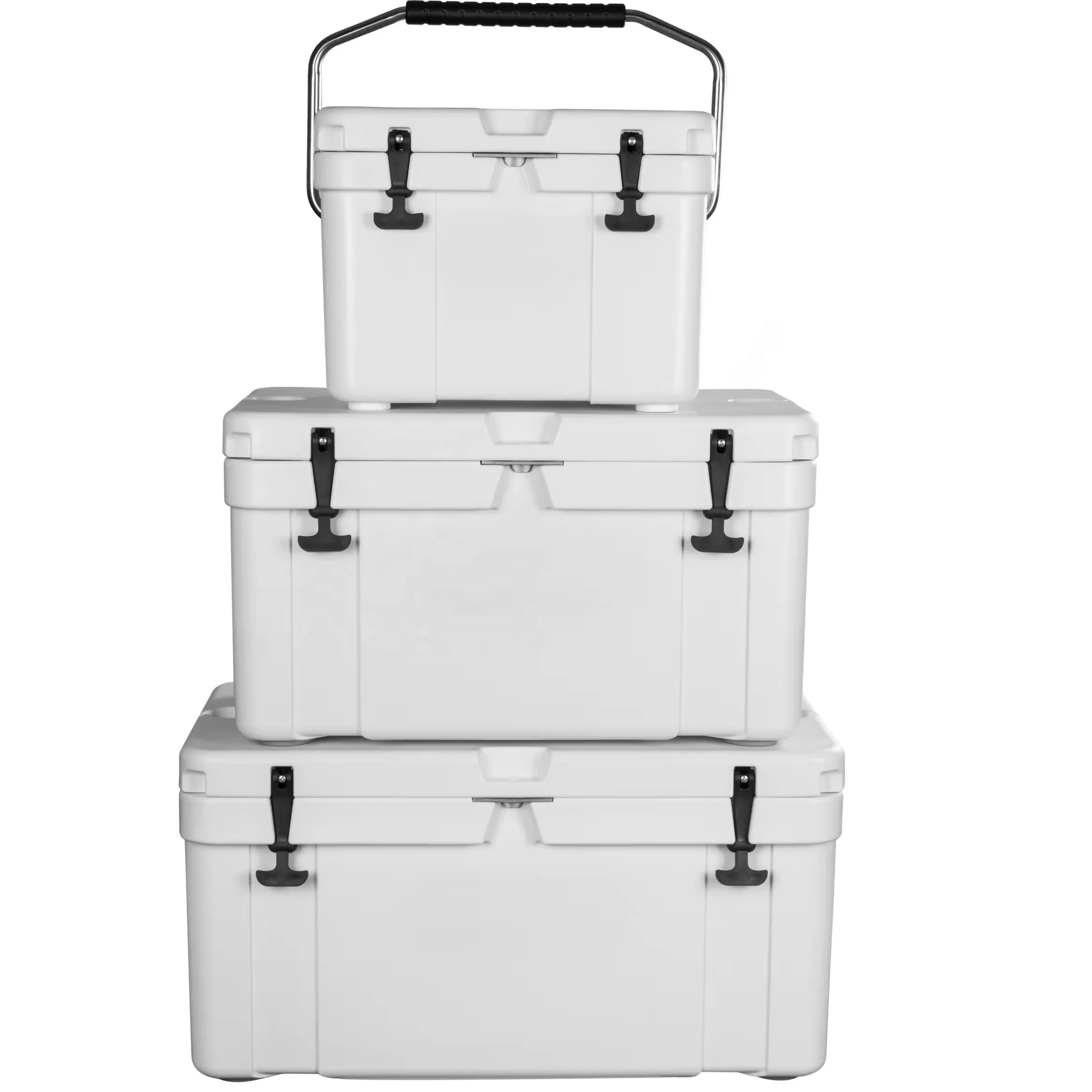 Custom New 20qt 50qt 70qt Ice Chest Locking Cooler Box Rotomolded Cooler For Camping Fishing Hunting