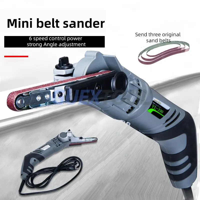 Handheld Electric Belt Sander Machine 6 Speeds Electric Sanding Polishing Machine Tools Belt Sander Wood Sand File Molding Machi