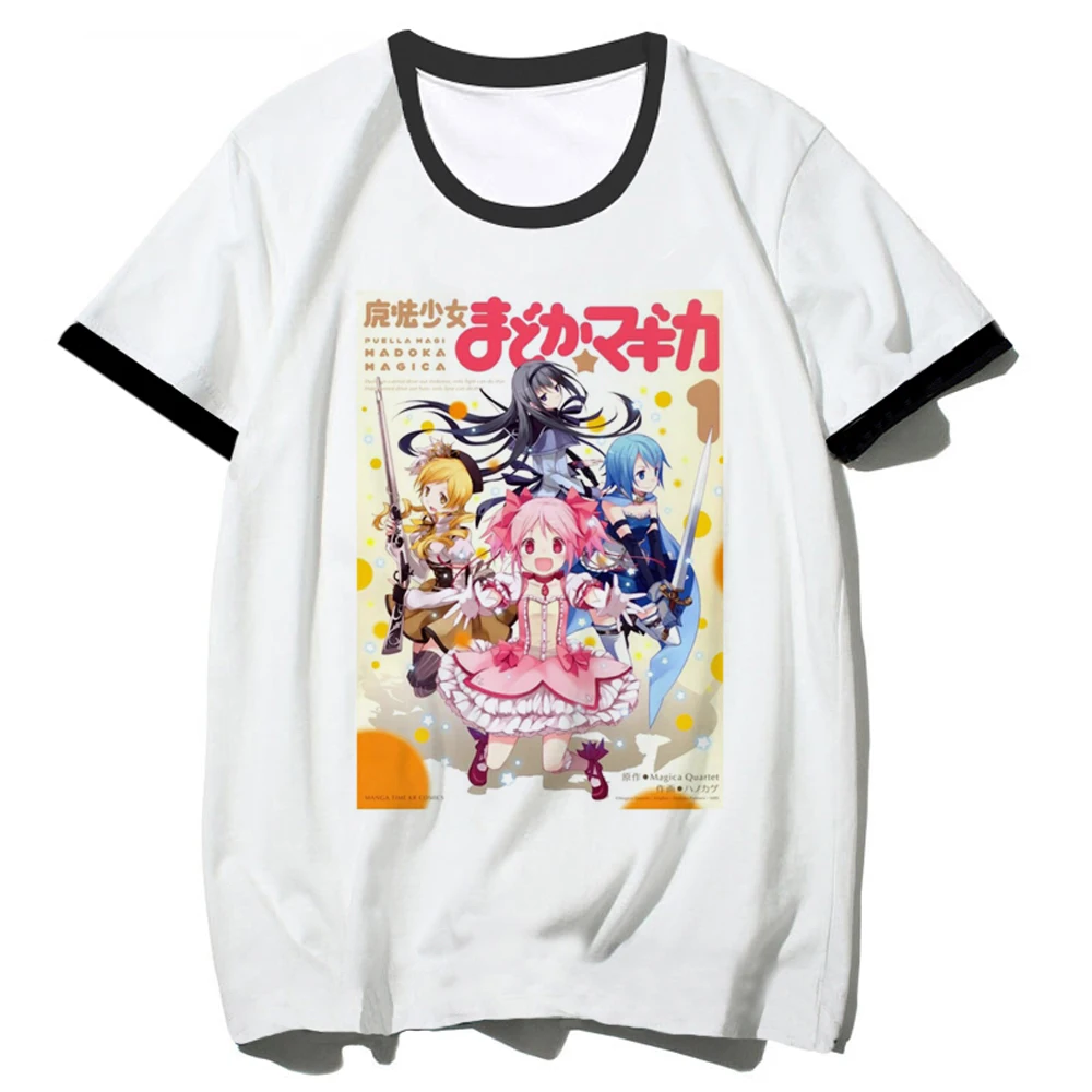 Puella Magi Madoka Magica t shirt damski manga grafika tshirt damski 2000s streetwear odzież
