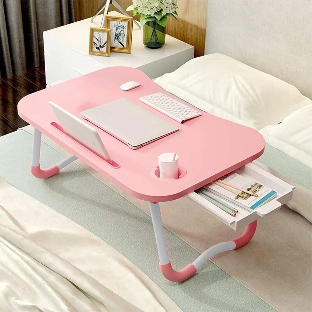 مكتب كمبيوتر محمول جديد قابل للطي للسرير والأريكة كمبيوتر محمول محمول مكتب صينية السرير مكتب للدراسة والقراءة طاولة صينية علوية للسرير #4