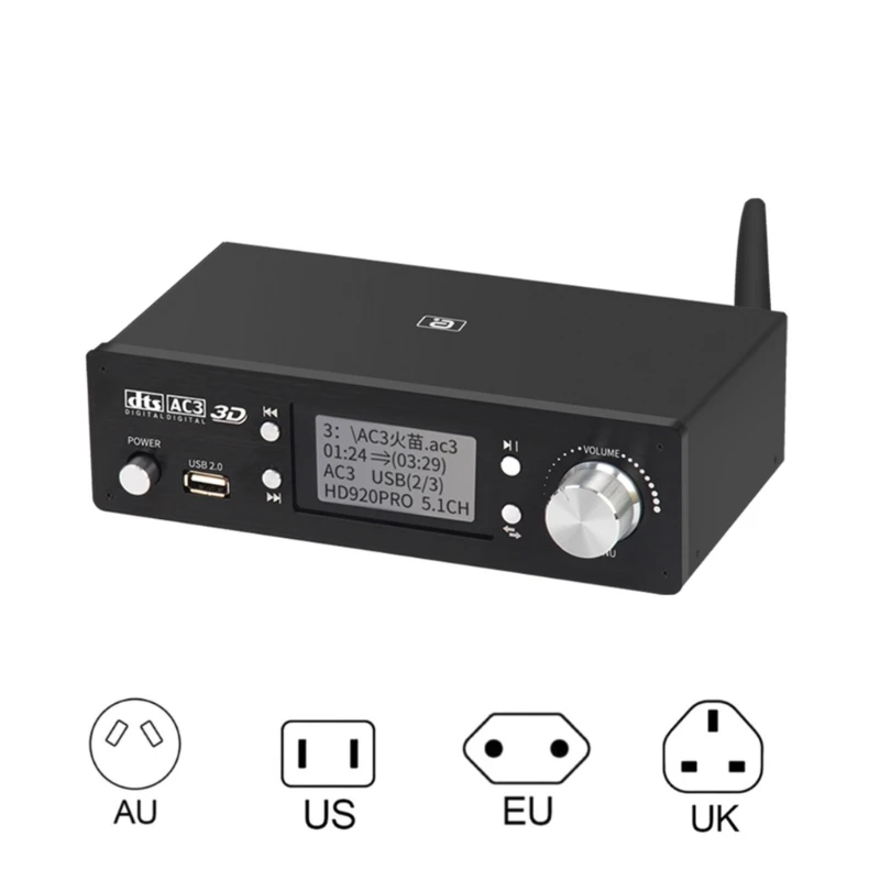 

HDMI2.0 DTS-AC3-Atmos 5.1 Аудио декодер Поддержка U-Disk Bluetooth-совместимый 5.0 Прямая доставка