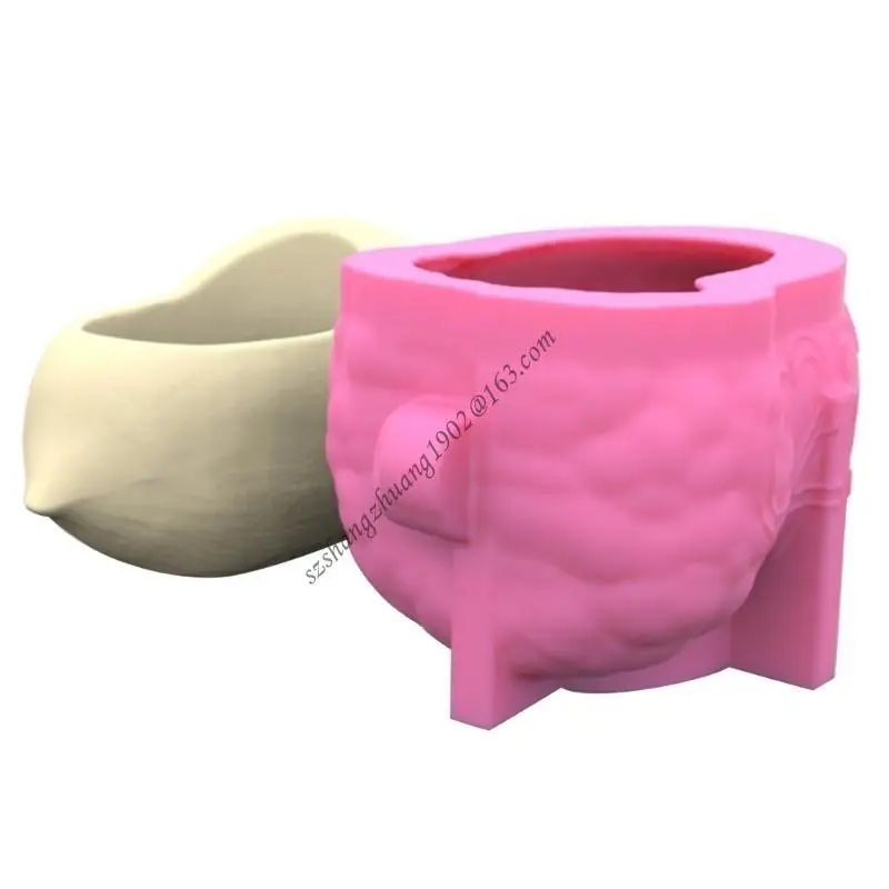 

Q6RB Planter Silicone Mould Handmade Flower Pots Mold Easy Demold Epoxy Resin Making Mould for Home Decoration