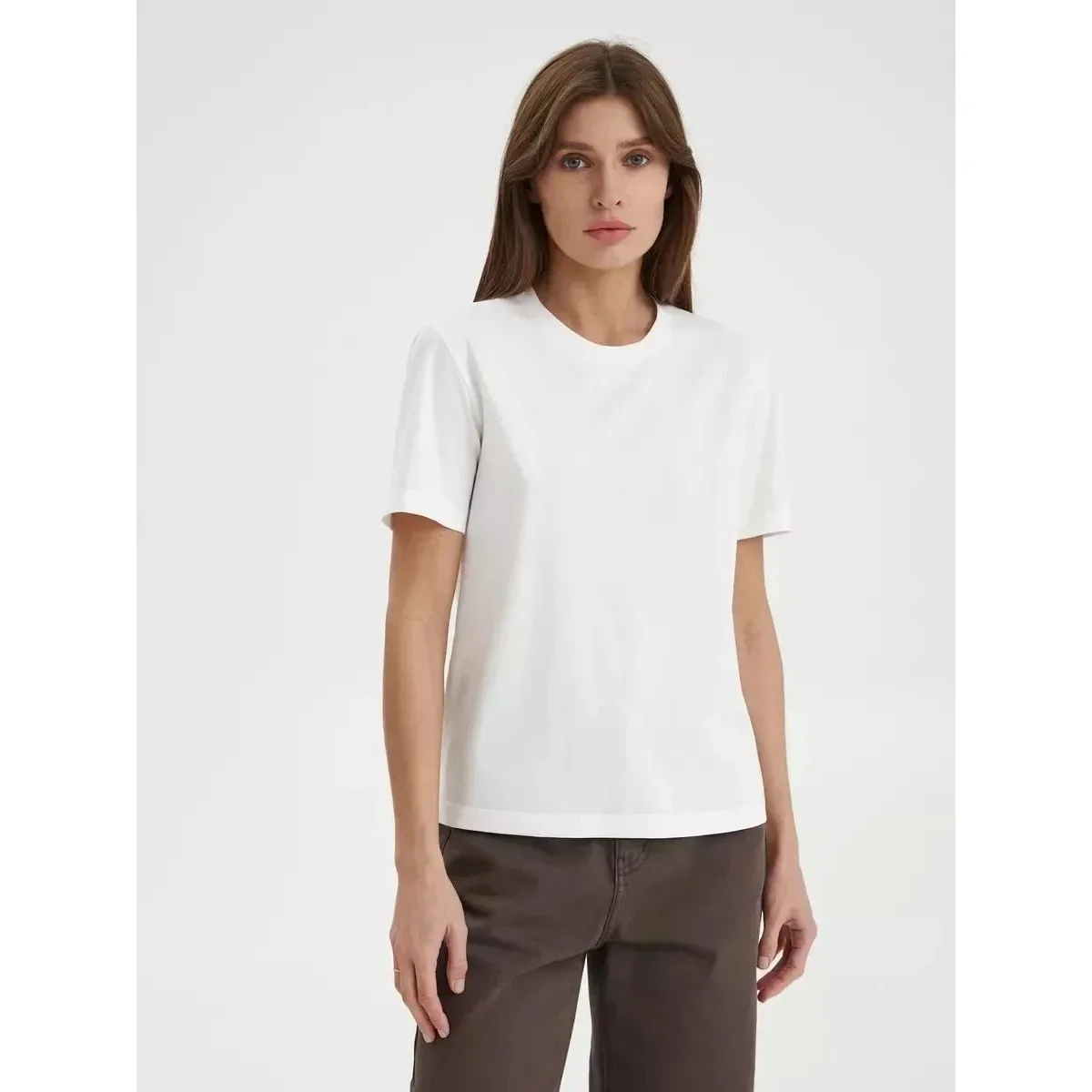 

Sumuyoo Summer 00% Cotton Women's T-irt Boting Basic F Comfortable Breathable Casual Sle for Office And Outdoor