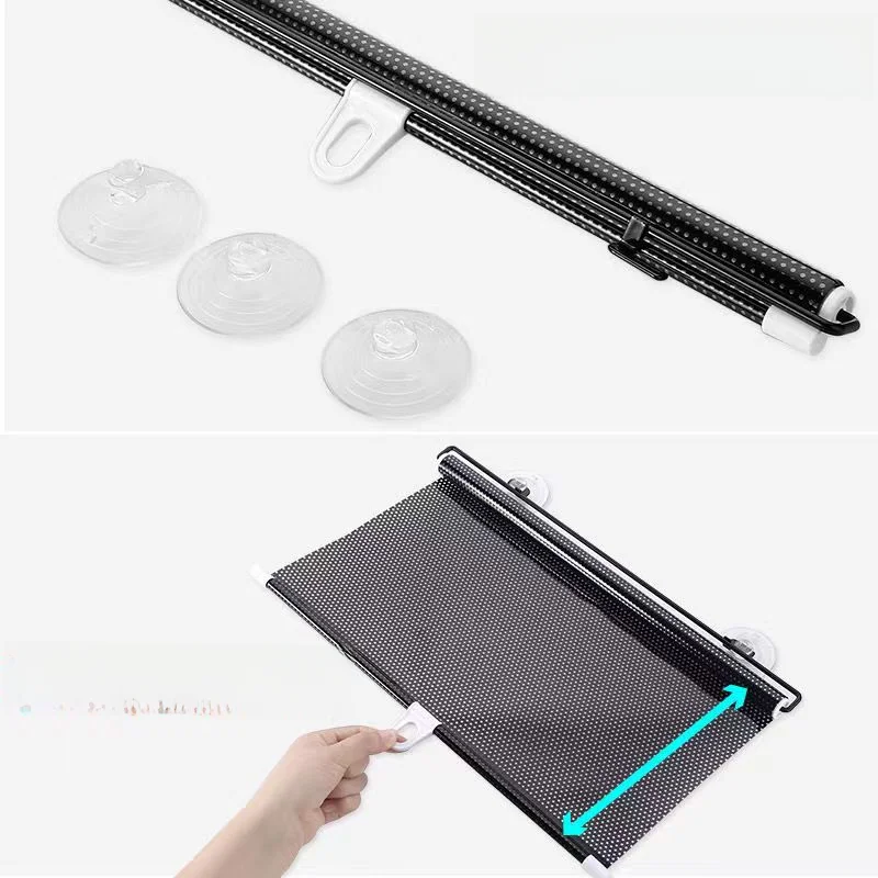 Sun Protection Office Window Curtains Roll up No Drilling Kitchen Privacy Light Bloing PVC Material Installation outside