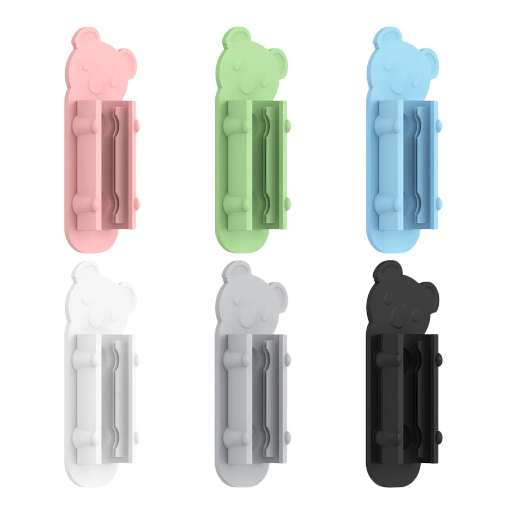 6Pcs Adhesive Silicone Pen Holder Clips Desktop Writing Pen Buckles for Office School Pencil Clips Multipurpose Desk Fixing