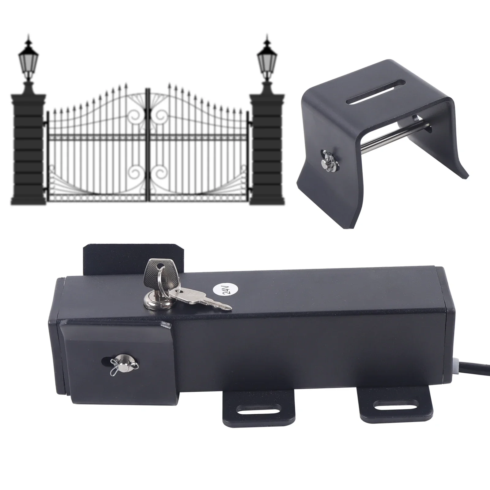 Automatic Gate Opener – Durable Q235 Steel, IP44 Waterproof, Dual Unlocking Methods