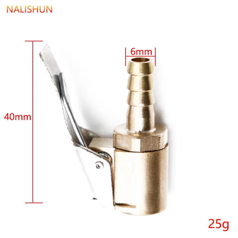 New type of extended car tire pneumatic chuck inflation pump valve plug clamp adapter car brass inflation pump tire wheel valve