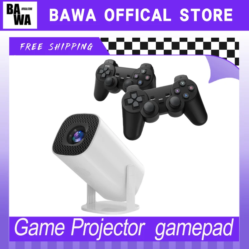 P30max 3d Game Projector Gamepad Wireless Controller Customization 4k Plug And Play For Home Cinema Gifts