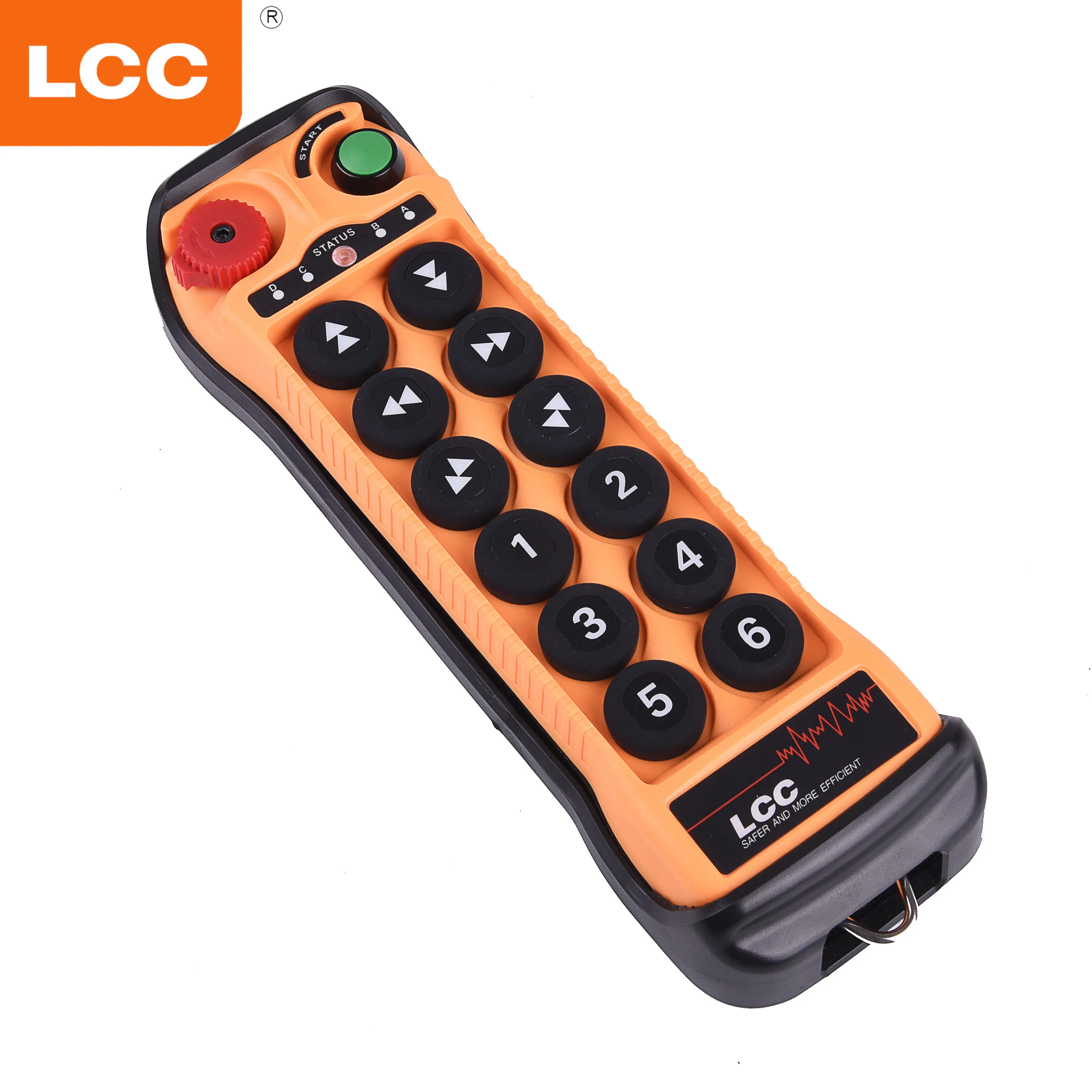 TLF LCC Q1212 Control remoto de polipasto de cadena de relación industrial con botón pulsador de doble velocidad de 12 canales