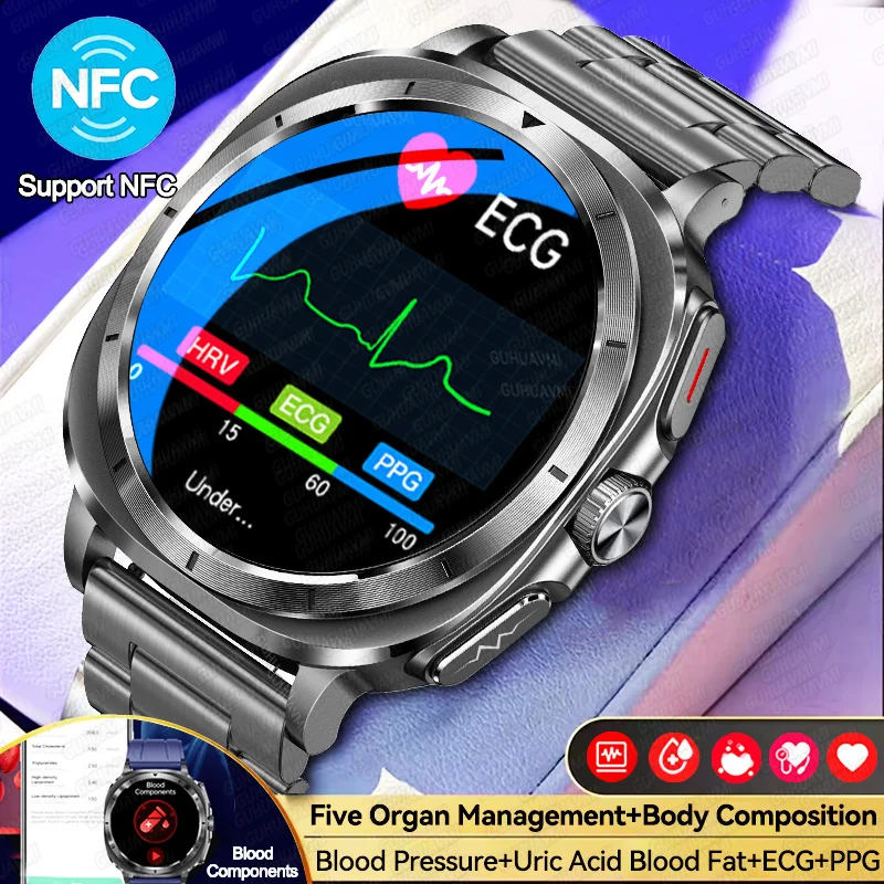 

Новинка 2024 года, умные часы с лазерным обнаружением, мужские ЭКГ, мочевая кислота, липиды, кровяное давление, компоненты тела, Bluetooth-вызовы, здоровье, умные часы