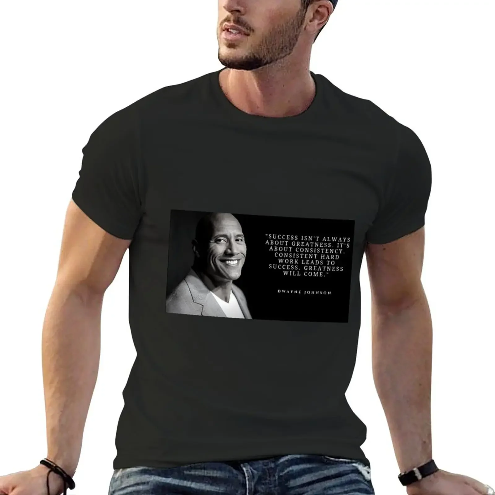 dwayne johnson quotes T-Shirt cute tops boys animal print customs mens white t shirts