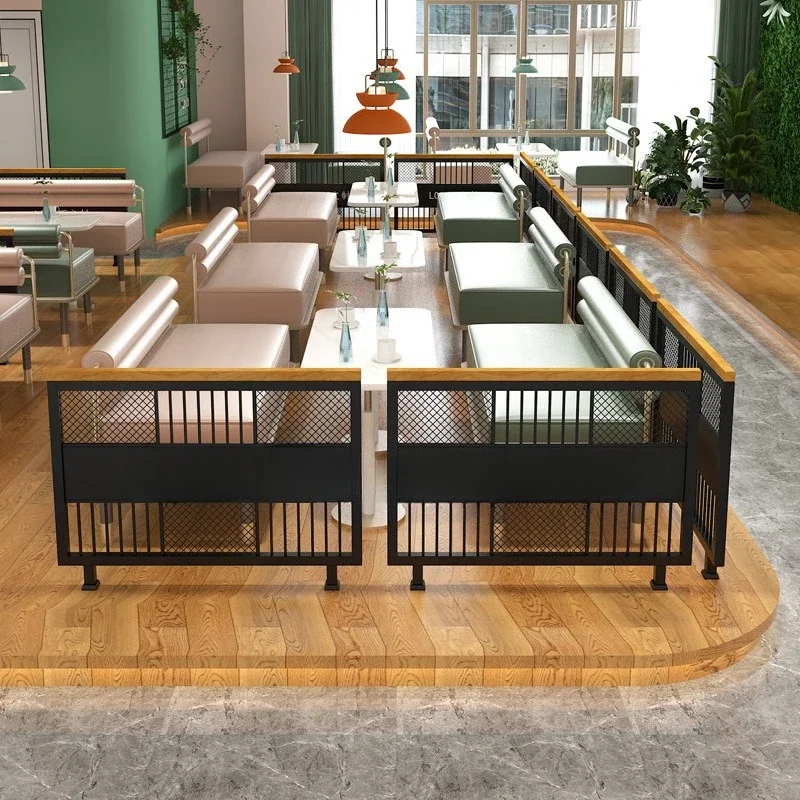 half-section green plant hollow low industrial style restaurant low partition bar hotel hot pot shop decorative guardrail