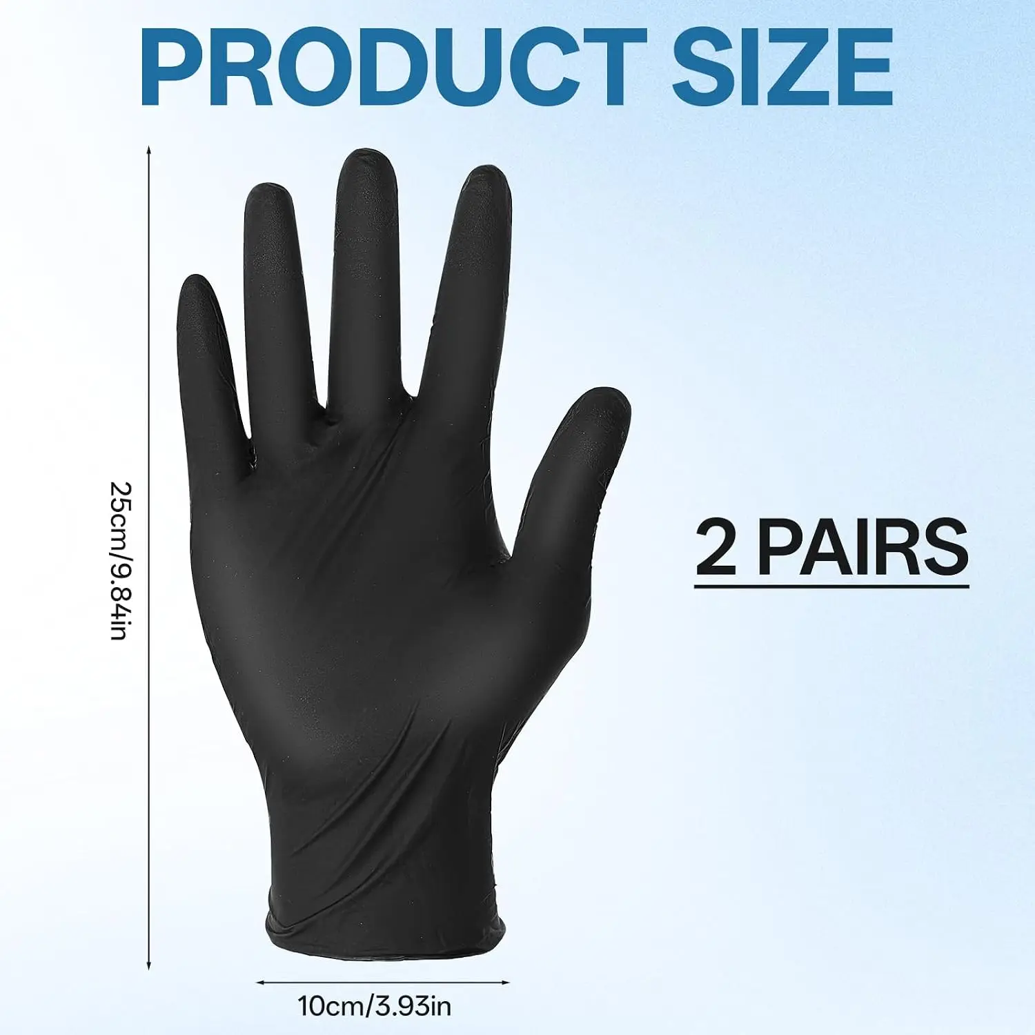 50/100PCS Black Rubber Hair Dye Gloves Reusable Non Slip Bouncy Professional Salon Hair Coloring Accessories Large Size