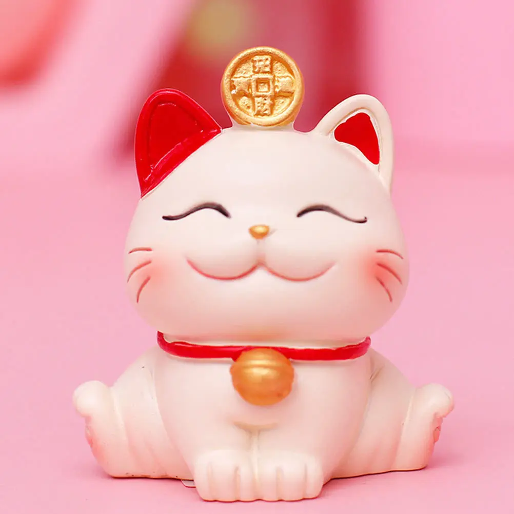 3Pcs Resin Cat Figurines Micro Landscape Decorations Desktop Accessories for Car Office Cake Garden Home Decor