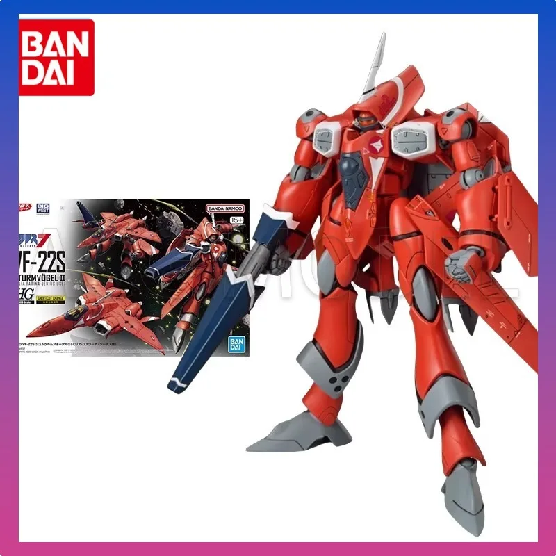 

Bandai Model Kit Anime Figure The Super Dimension Fortress Macross HG 1/100 VF-22S STURMVOGEL Action Figures Toys Gifts