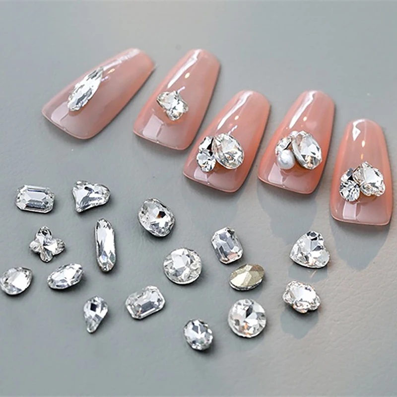 Nagel Strass Onregelmatige Kleurrijke Heldere Kristallen Nail Art Steen Nail Art Decoratie Transparante Nagel Accessoire Benodigdheden