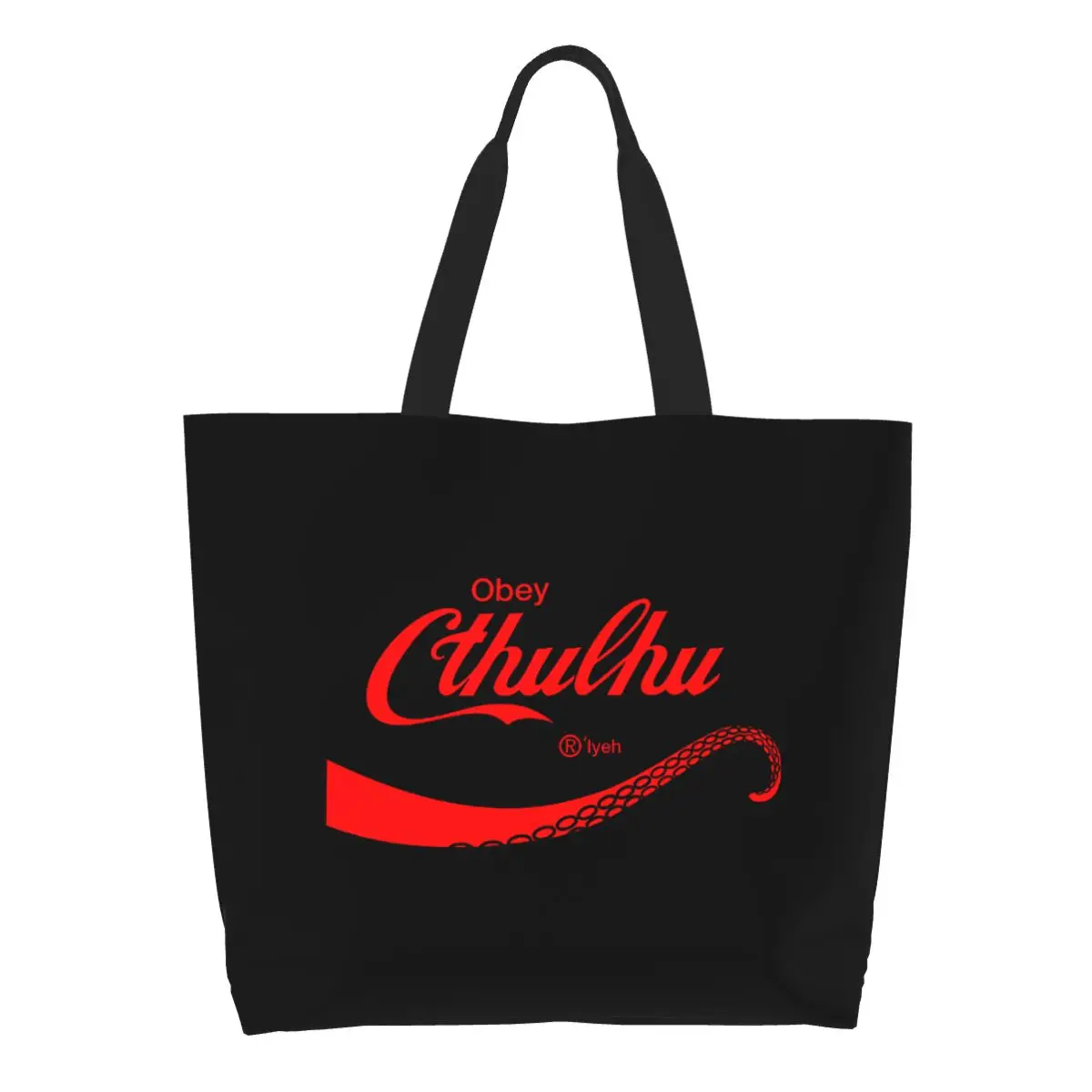 

Reusable Fashion Brand Call Of Cthulhu Shopping Bag Women Shoulder Canvas Tote Bag Portable Lovecraft Grocery Shopper Bags