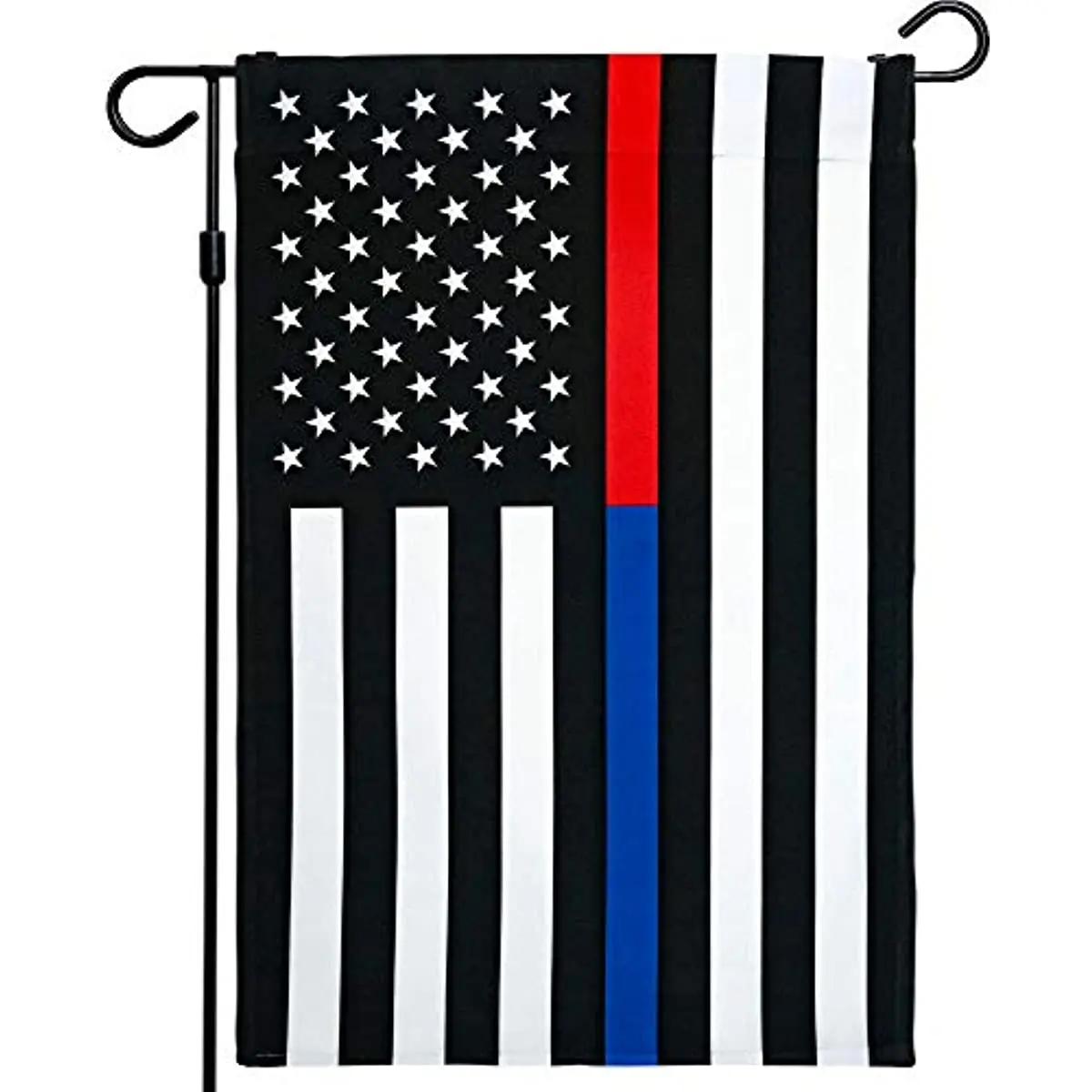 Line Police Thin Red Line Firefighter American Flag Garden Flag, Respect Honoring Law First Responder Outdoor Flag