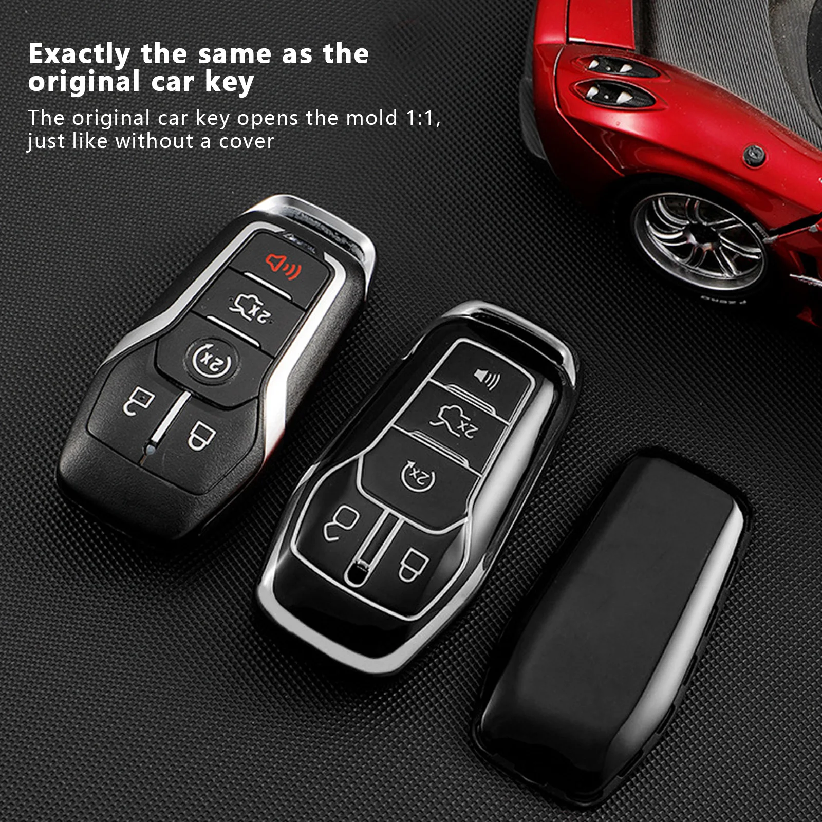 Soft Tpu Car Key Case Fob Cover for Ford Fusion Mondeo Mustang F-150 Explorer Edge 2015 2016 2017 2018 Car Accessories