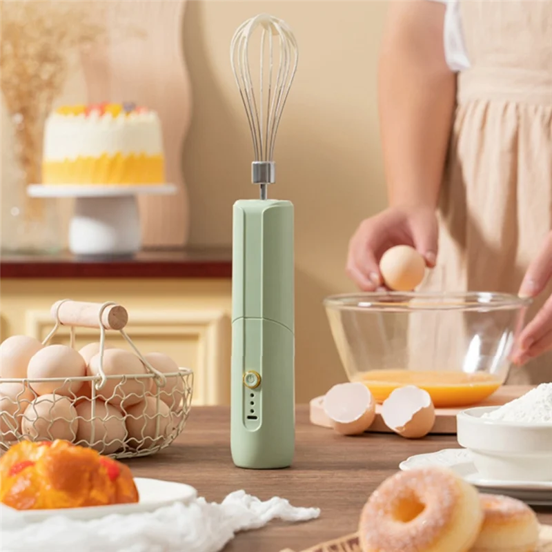 BAAN-ハンドヘルドエッグビーター自動クリームミルク泡立て器3スピード調整可能クリームベーキングケーキ用