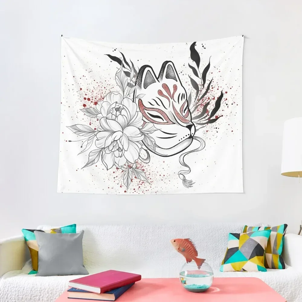 

Kitsune Mask Tapestry Room Decor Korean Style Home Decor Accessories Hanging Wall Wall Decoration Tapestry