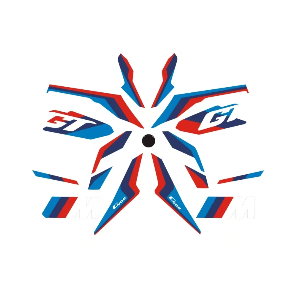 

Наборы наклеек для мотоцикла для BMW C400GT 2025, полный графический комплект, защитная пленка с принтом, цветок, изменение цвета, графический комплект наклеек